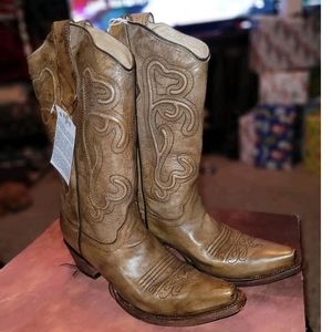 CORRAL Women's Embroidery Square Toe Western Boot Size US 10